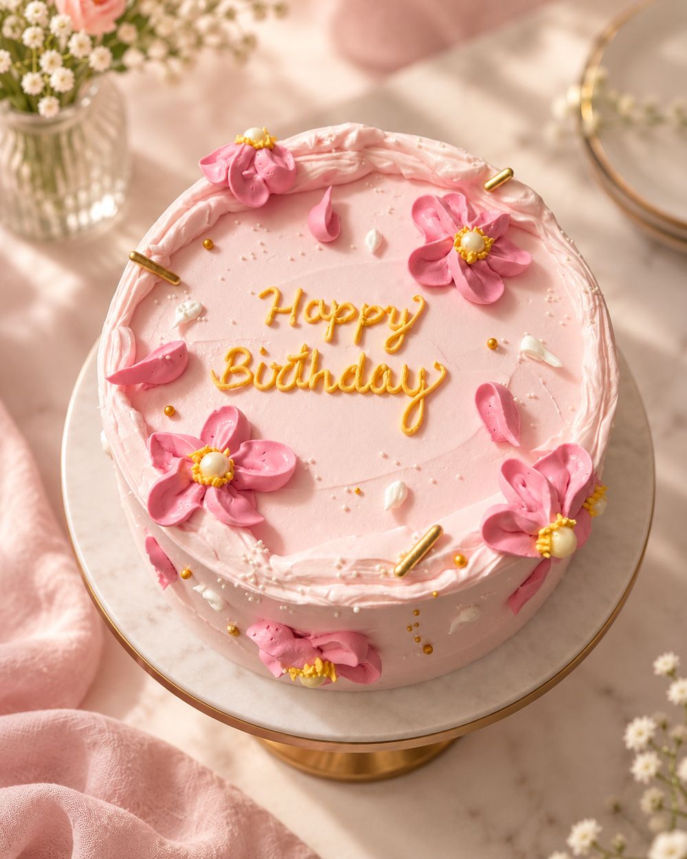 Blossom birthday cake