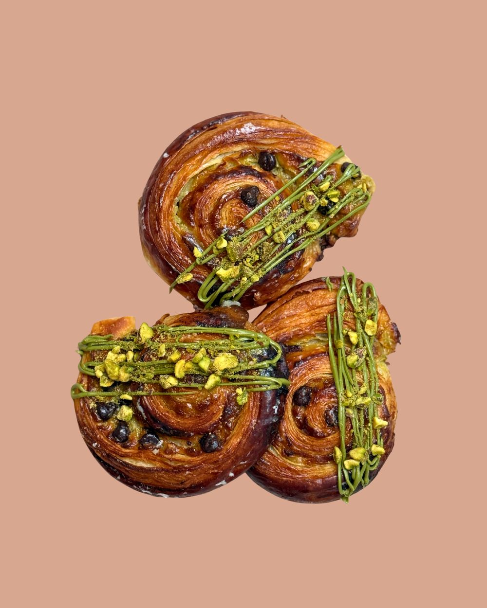 Pistachio escargots