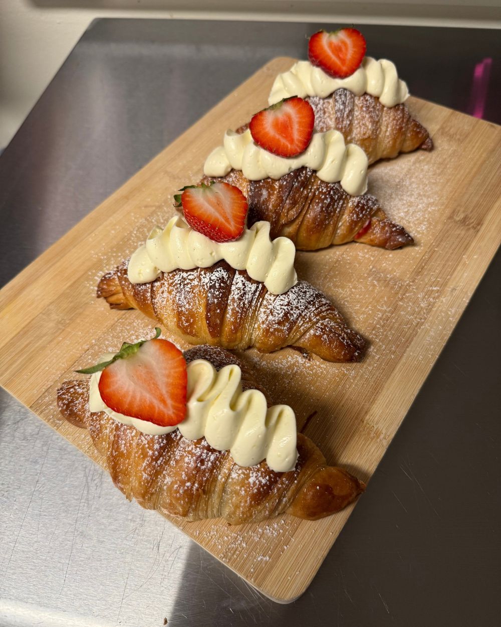 Strawberry croissants